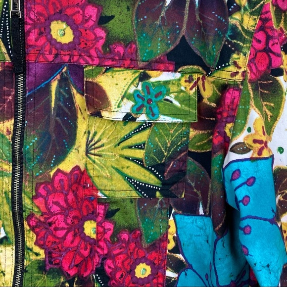 Chico's || Colorful Zipper Front Jacket; Size 1 (M/8) - Picture 5 of 13